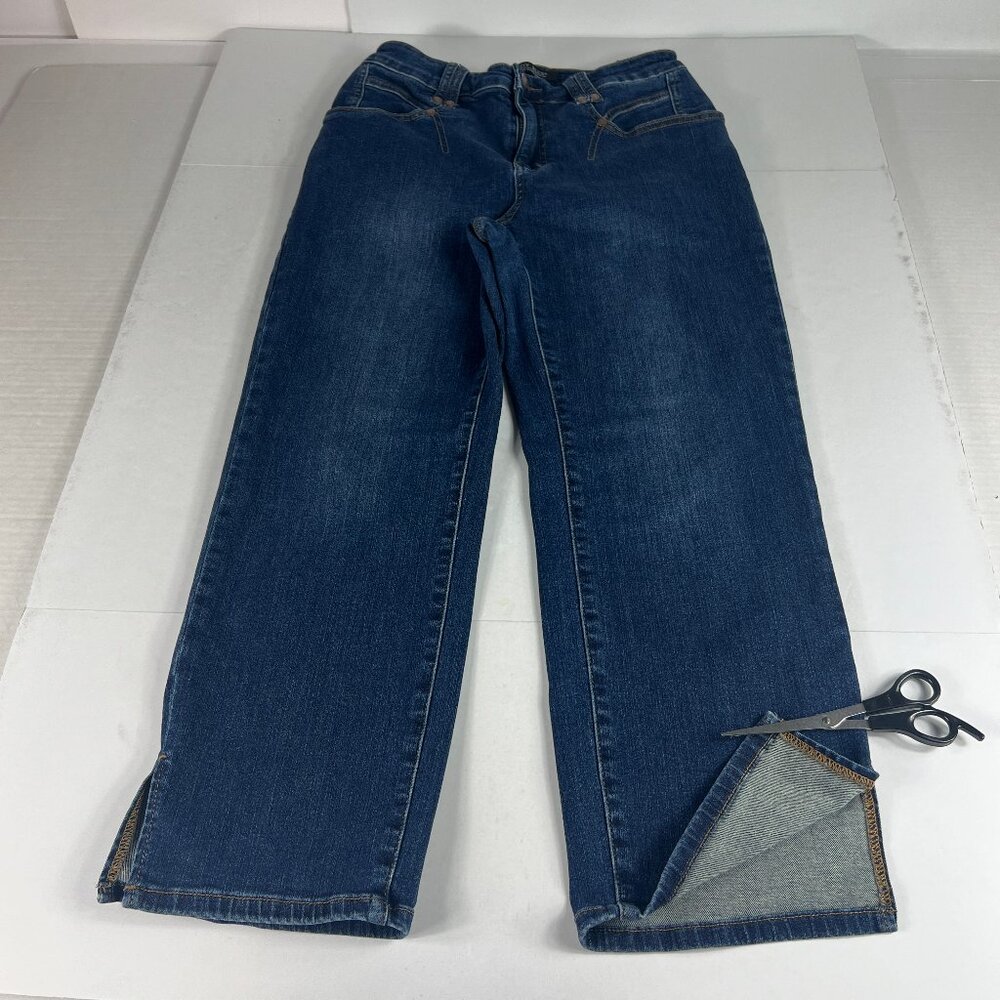 Judy Blue Jeans Women's 29x24* Straight High Rise Crop Blue Stretch Denim Tag 29
